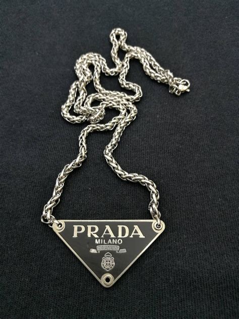 schmuck von prada|Prada silver necklace.